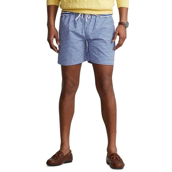 Polo Ralph Lauren Men's 5-3/4-Inch Classic Swim Trunks Blue Size L MSRP $99